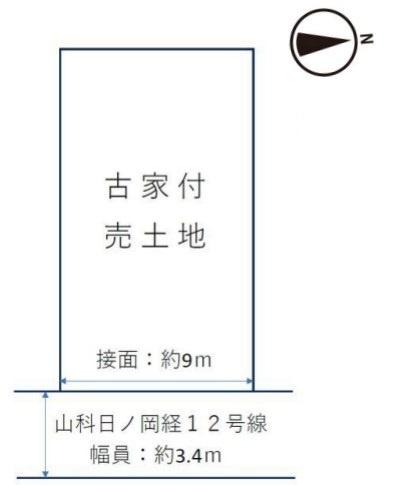 京都市山科区日ノ岡夷谷町　古家付売土地
