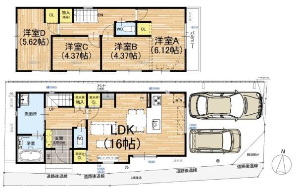京都市右京区太秦安井辰巳町　1号地　新築戸建