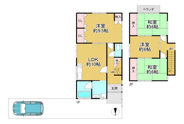 京都市山科区御陵別所町　中古戸建