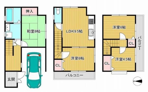 京都市山科区西野大鳥井町　中古戸建
