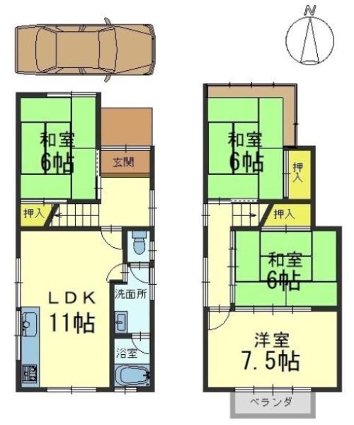 京都市山科区西野広見町　中古戸建
