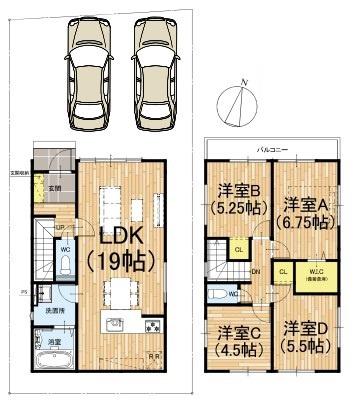 京都市北区上賀茂北ノ原町　1号地　新築戸建