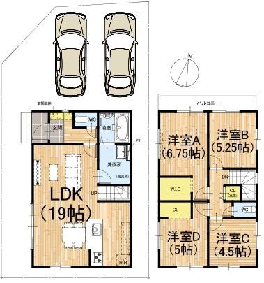 京都市北区上賀茂北ノ原町　2号地　新築戸建