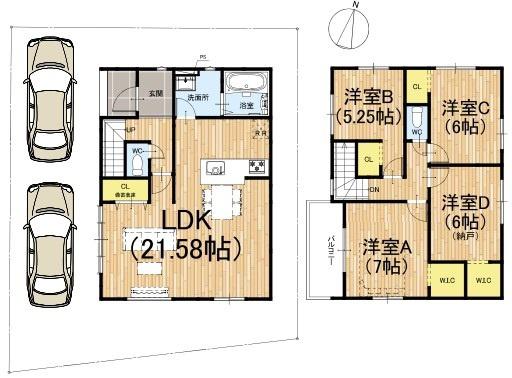 京都市北区上賀茂北ノ原町　5号地　新築戸建