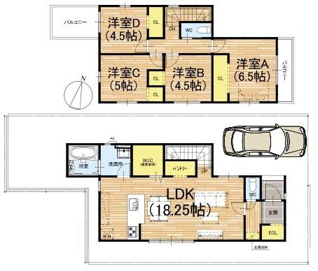 京都市北区上賀茂北ノ原町　7号地　新築戸建