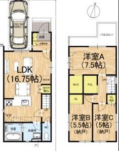 京都市右京区嵯峨野南浦町　6号地　新築戸建