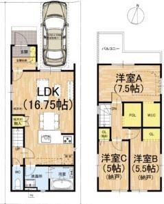 京都市右京区嵯峨野南浦町　8号地　新築戸建