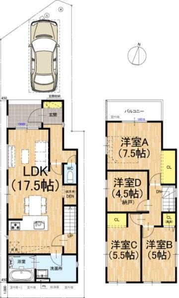 京都市右京区嵯峨野南浦町　11号地　新築戸建