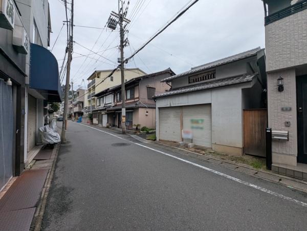 京都市左京区北白川東久保田町の土地(前面道路含む現地写真)
