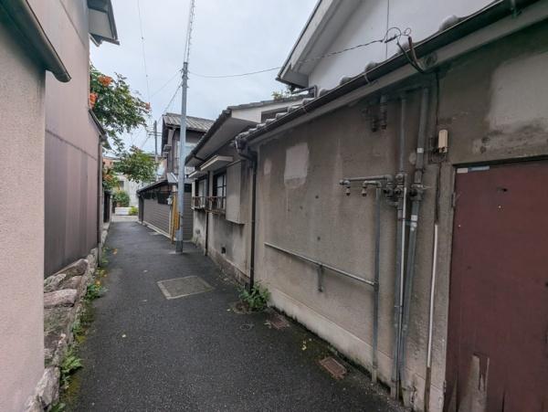 京都市左京区北白川東久保田町の土地(前面道路含む現地写真)
