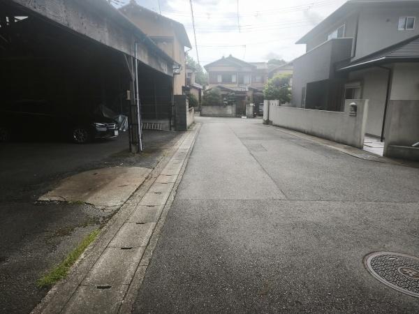 京都市右京区鳴滝宅間町の土地(前面道路含む現地写真)