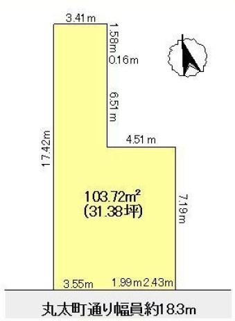 京都市上京区藁屋町　建築条件無売土地