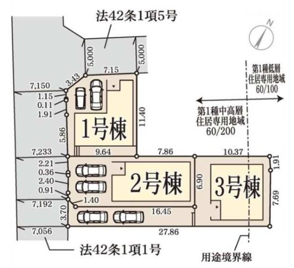 京都市北区鷹峯南鷹峯町　3号棟　新築戸建