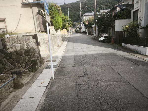 京都市左京区浄土寺上南田町の土地(前面道路含む現地写真)