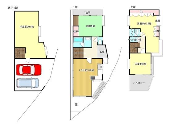 京都市東山区清水3丁目の中古一戸建て(間取り)