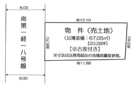 京都市南区八条源町　古家付売土地