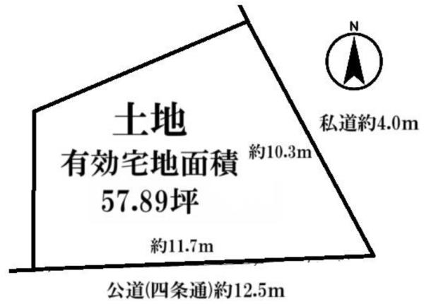 京都市右京区梅津後藤町　建築条件無売土地