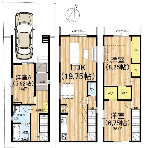 京都市右京区太秦上ノ段町　2号地　新築戸建