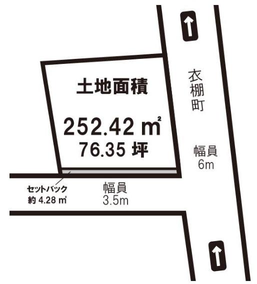京都市北区小山東大野町　建築条件無売土地