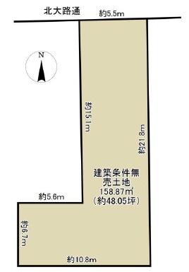 京都市左京区下鴨東本町　建築条件無売土地