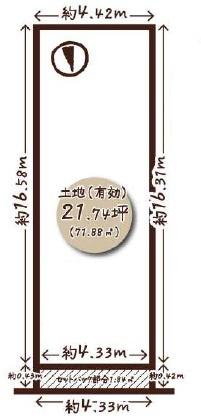 京都市南区唐橋高田町　建築条件無売土地