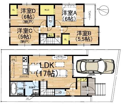 京都市北区紫竹西北町　新築戸建