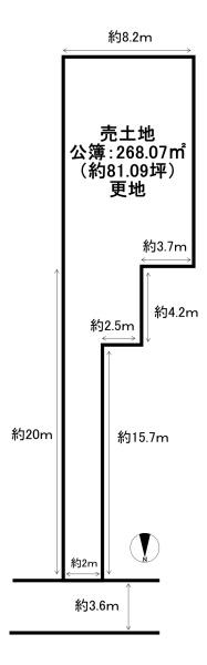 京都市右京区嵯峨柳田町　建築条件無売土地