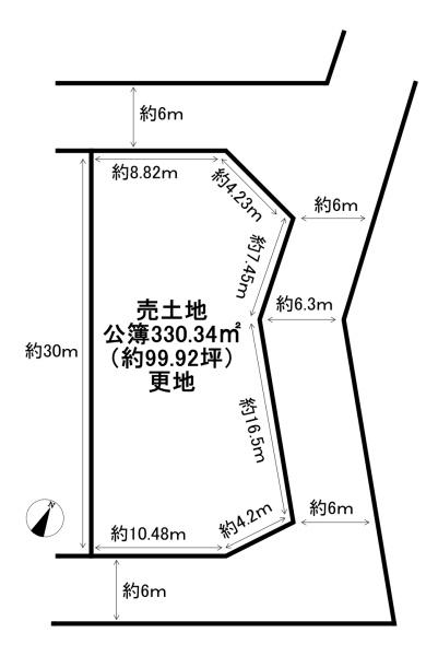 京都市伏見区日野奥出　建築条件無売土地