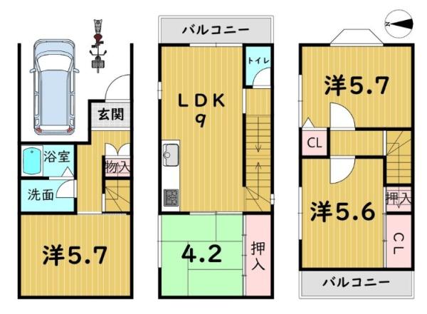 京都市上京区井田町　中古戸建