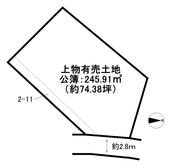 京都市左京区上高野東田町の土地