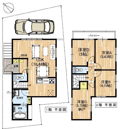 京都市北区大宮玄琢北町1号地　新築戸建
