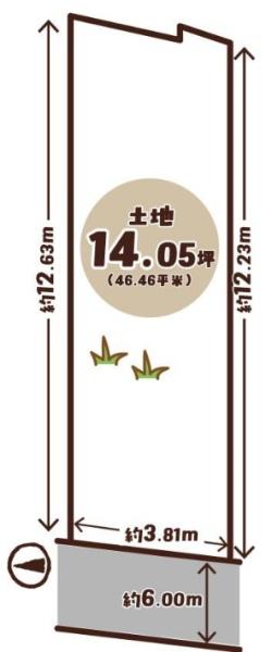 京都市左京区田中南大久保町　古家付売土地