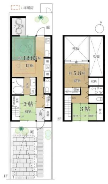 京都市北区紫野郷ノ上町　中古テラスハウス
