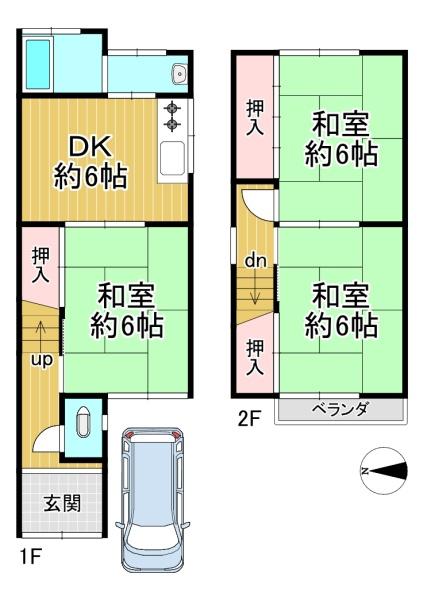 京都市山科区北花山河原町　中古戸建