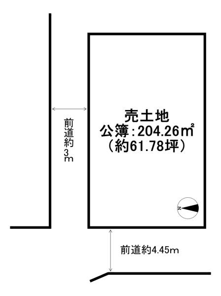 京都市左京区鹿ケ谷桜谷町　北側　建築条件無売土地