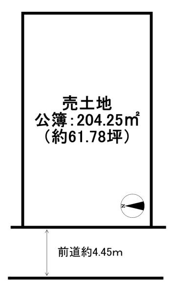 京都市左京区鹿ケ谷桜谷町　南側　建築条件無売土地