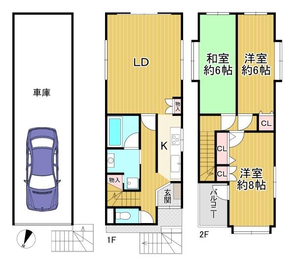 京都市山科区西野山桜ノ馬場町　中古テラスハウス