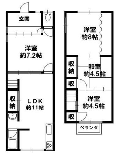 京都市右京区梅津罧原町の中古一戸建て