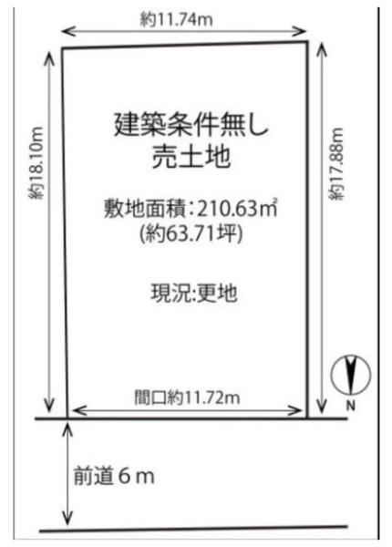 京都市北区上賀茂池端町　建築条件無売土地