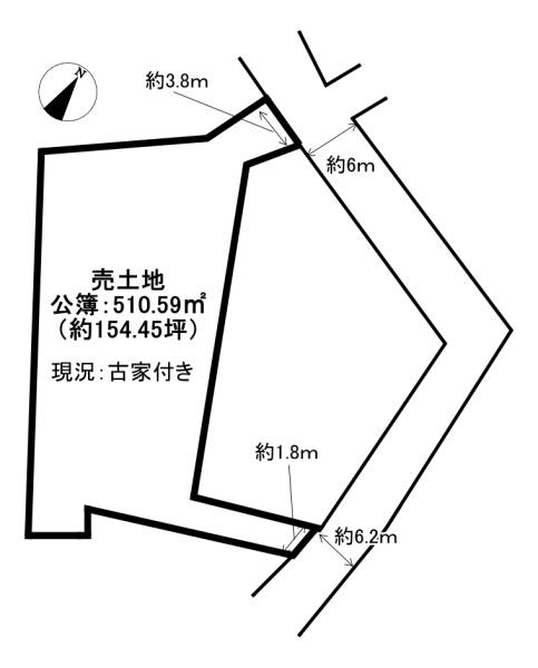 京都市北区衣笠氷室町 古家付売土地