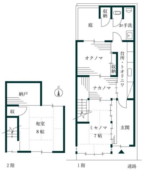 京都市北区紫竹西南町　中古テラスハウス