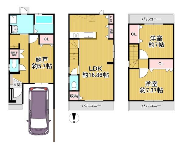 京都市南区久世上久世町　新築戸建