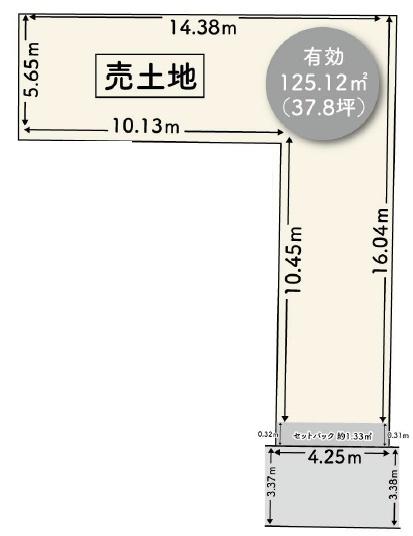 京都市中京区西ノ京池ノ内町　建築条件無売土地
