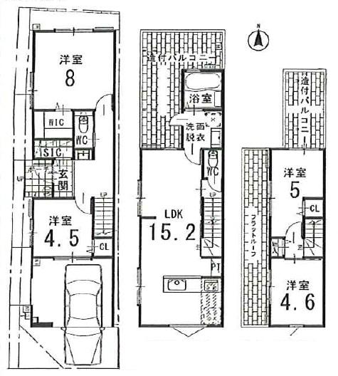 京都市中京区西ノ京伯楽町 新築戸建て