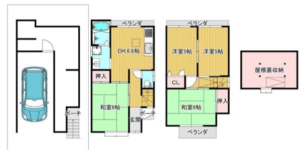 京都市右京区太秦袴田町　中古戸建