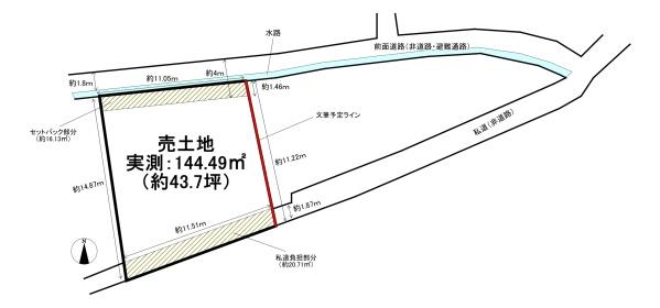 京都市左京区上高野鐘突町　古家付売土地