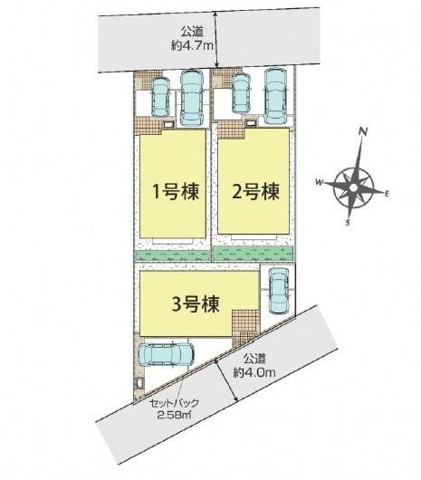 茅ヶ崎市東海岸南６丁目　新築戸建全３棟　１号棟