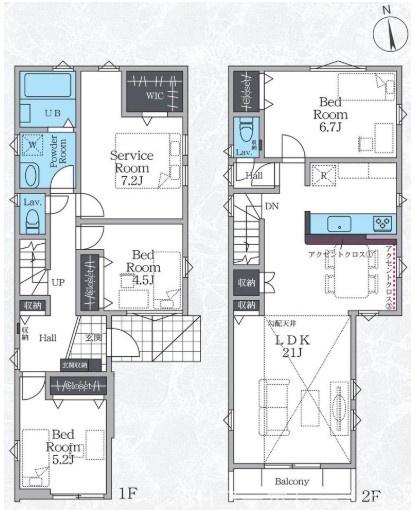 茅ヶ崎市若松町１期　新築戸建全１棟　２号棟
