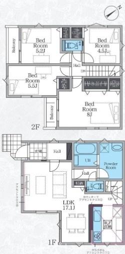 茅ヶ崎市南湖５期　新築戸建全２棟　１号棟