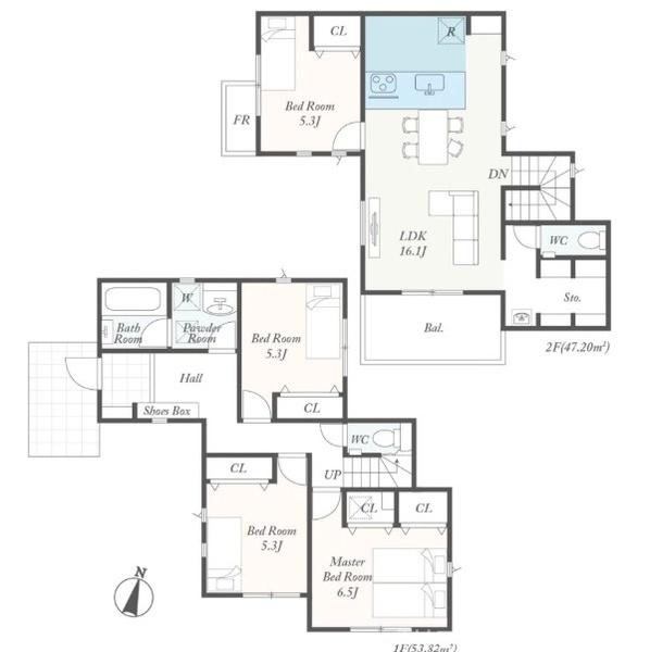 秦野市第３戸川　新築一戸建て全３棟　２号棟